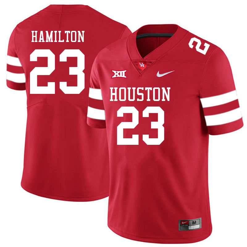 Men-Youth #23 Isaiah Hamilton Houston Cougars College Big 12 Conference Football Jerseys Sale-Red